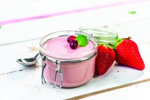 Homemade strawberry mousse