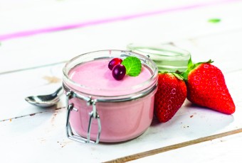Homemade strawberry mousse