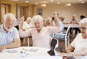 Happy Seniors Playing Bingo